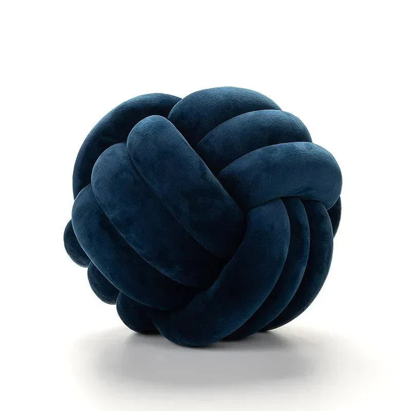 Dekorativ knyttet suede-look bold blød pude