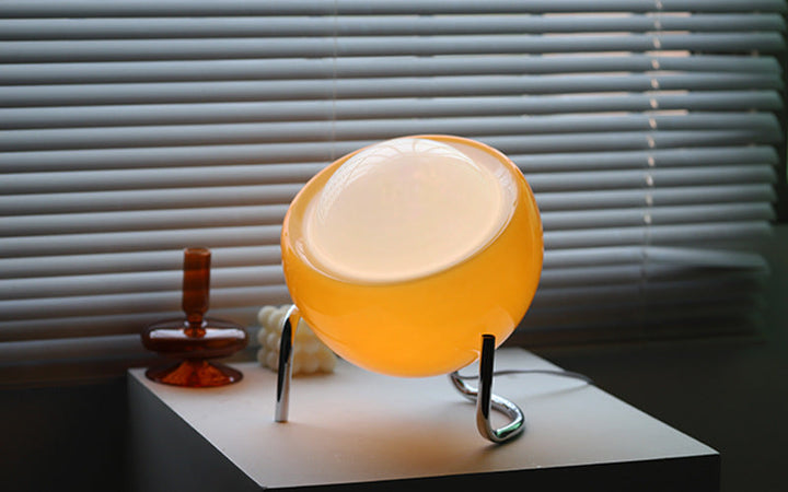 RETRO GLAS BORDLAMPE - AMBIENT NORDISK NATTELYS