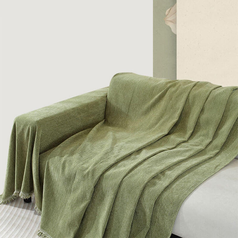 Chenille Sofa Cover Herringbone Fryns Design