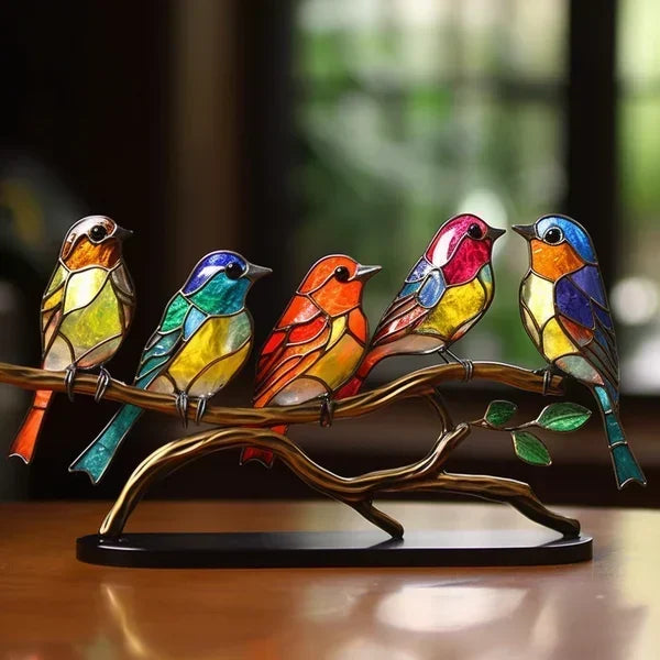 VitraGlow Håndlavet farvet Borddekoration | Kunstnerisk Luksus Ornament