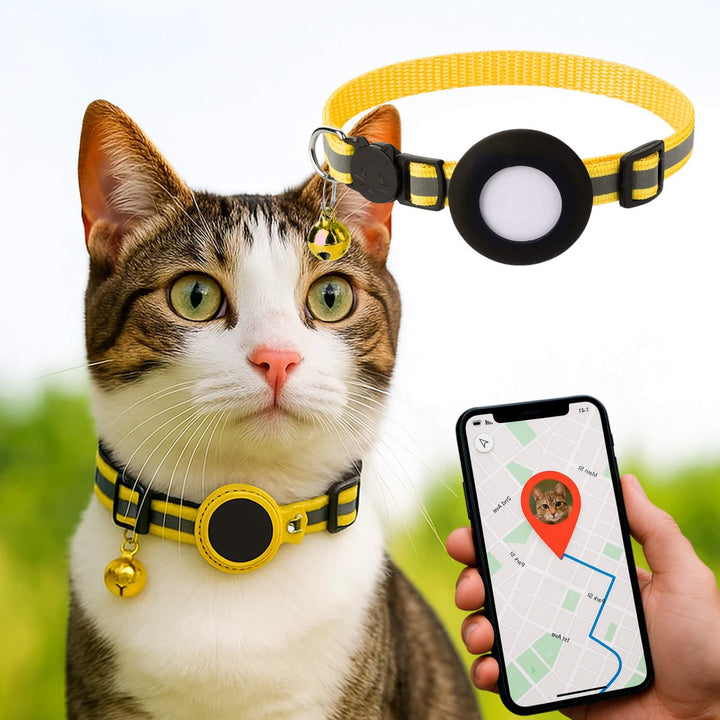 FELITRACK – GPS Tracker Halsbånd til Kat med Reflekterende Design