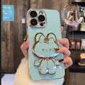 3D Kanin Koreansk Stil Spejl iPhone Cover