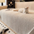 Sofa Betræk Herringbone Mønster Beskyttende Design