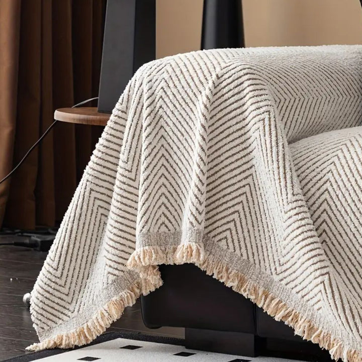 Sofa Betræk Herringbone Mønster Beskyttende Design