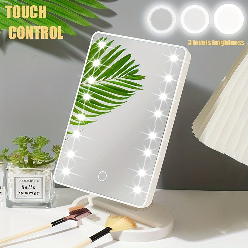 Makeup Spejl med LED Lygter og Touch Kontrol