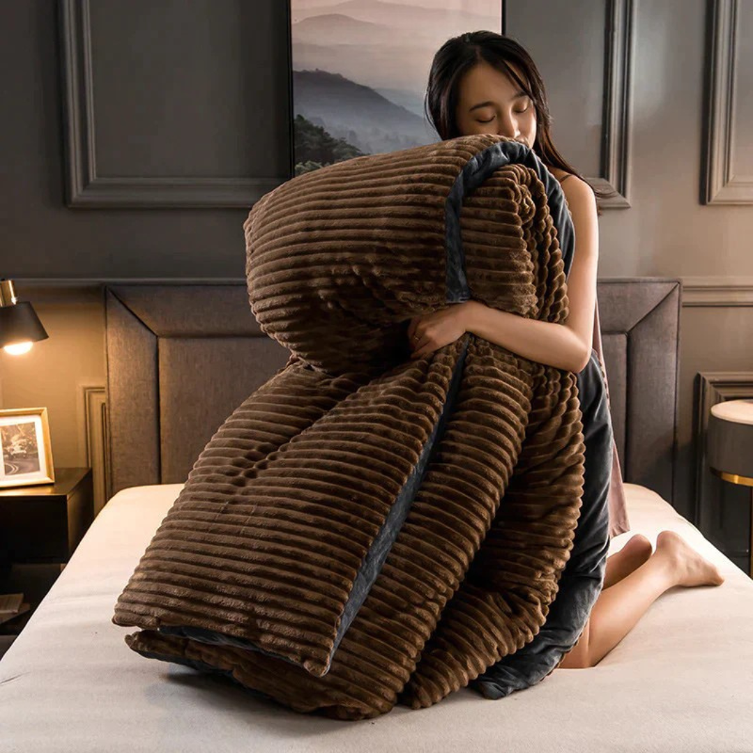Fleece Tæppe Blødt Varme Plush Sengetøj