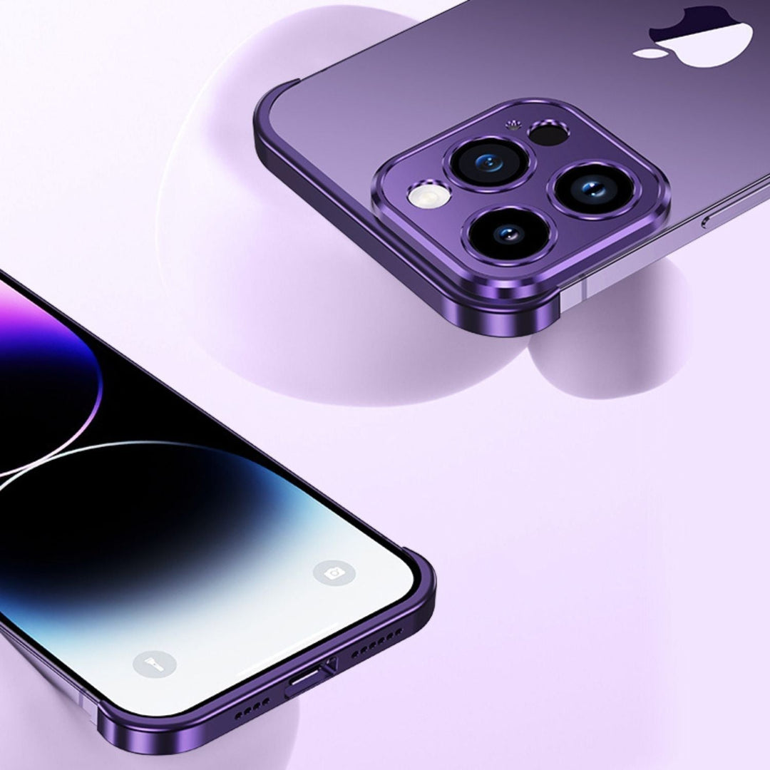 Ultra-tynd Metal Telefonetui | Slankt og Robust | Stødabsorberende Beskyttelse til iPhone og Android |