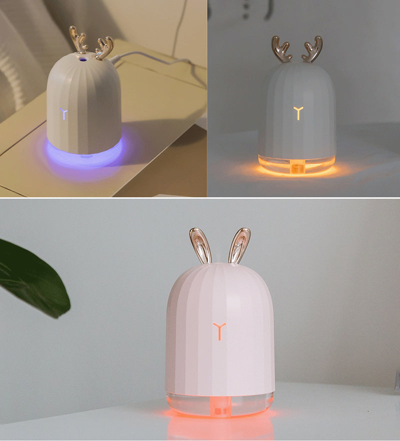 BunnyAir Børne Luftfugter – Med Nattelys og LED Belysning