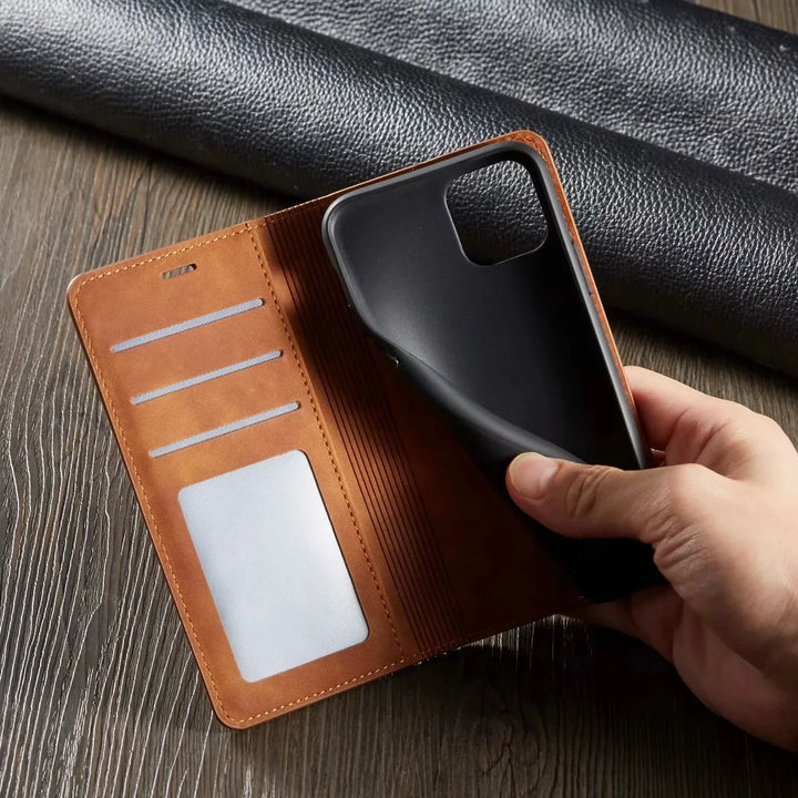 Telefon Etui Magnetisk Læder Flip Cover