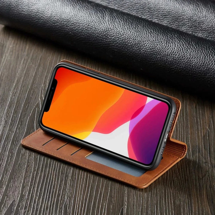 MAGSHIELD – Magnetisk Læder iPhone Etui til Stilfuld Beskyttelse