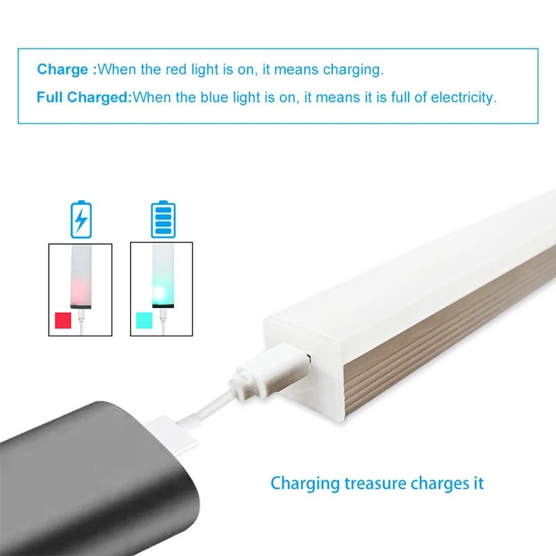 Trådløs LED Natlampe | Bevægelsessensor, Energi-Effektiv &amp; Ideel til Køkkener, Soveværelser, Gangarealer &amp; Skabe