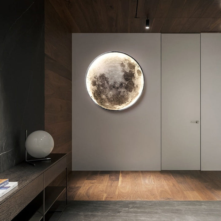 3D LED Måne eller Jord Loft- eller Væglampe