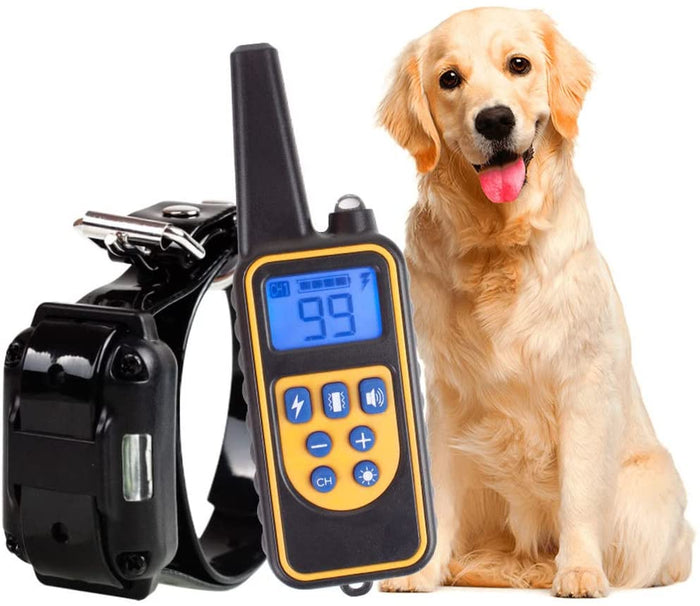 800M Genopladelig Elektrisk Hundetræningskrave | Vandtæt, Fjernbetjening & Ideel til Effektiv Hundetræning