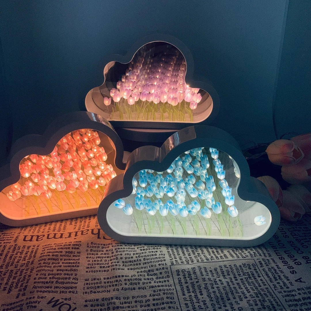 Tulip Cloud LED Spejl – Magisk Lys &amp; Dekorativt Design |