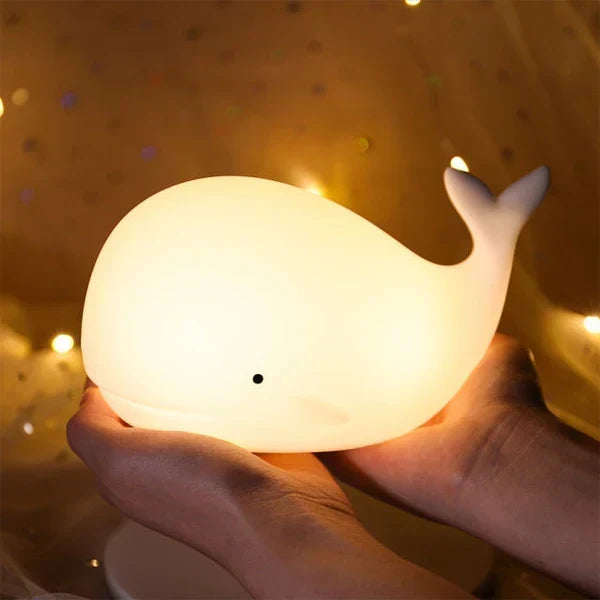 Sød Hval Nattelys med farveskift - GlowWhale