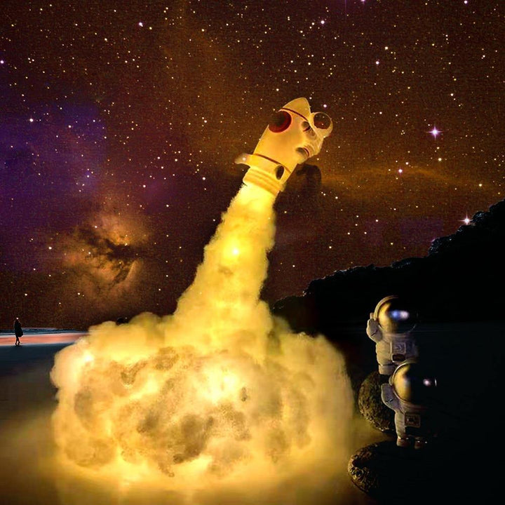 Astronaut farverig Skyer Nattelys