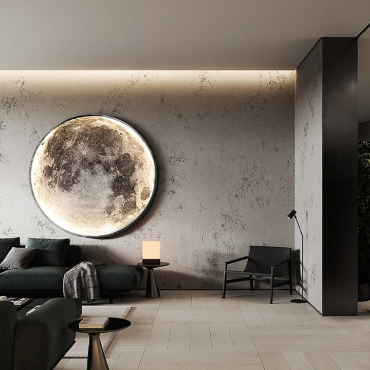 3D LED Måne eller Jord Loft- eller Væglampe