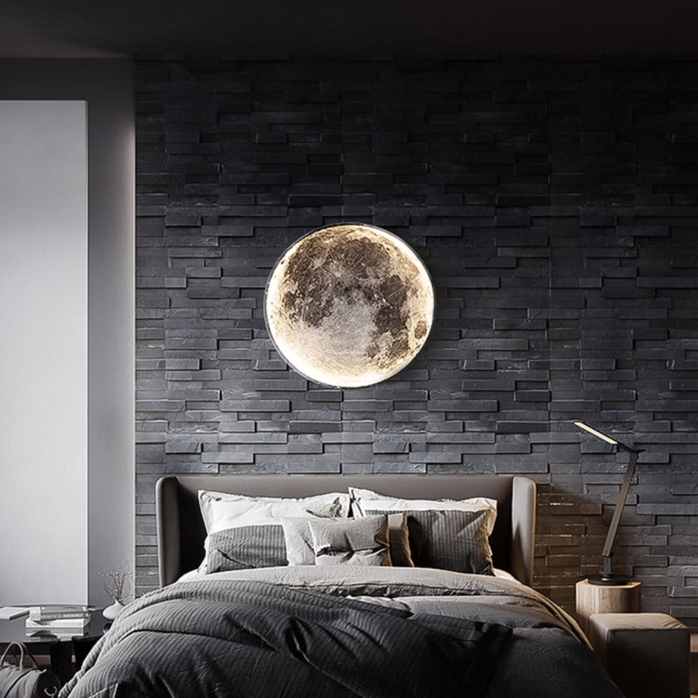 3D LED Måne eller Jord Loft- eller Væglampe