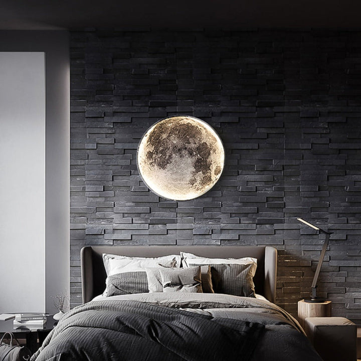 3D LED Måne eller Jord Loft- eller Væglampe
