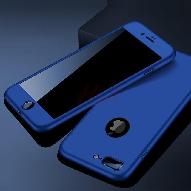 360 Full Protection Telefon Case til iPhone med Frontglasdæksel