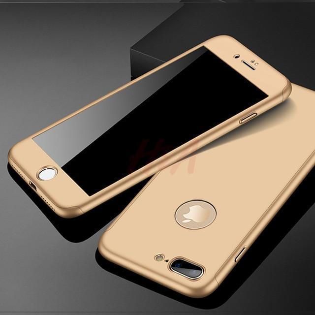 360 Full Protection Telefon Case til iPhone med Frontglasdæksel