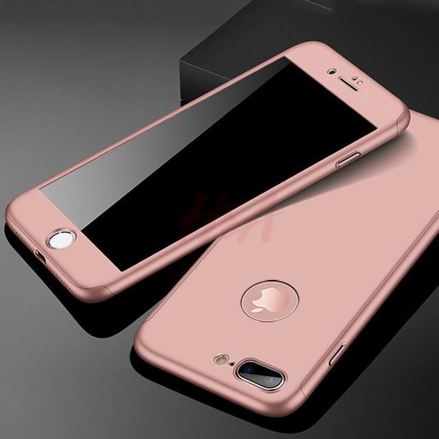 360 Full Protection Telefonetui til iPhone med Frontglasdækning