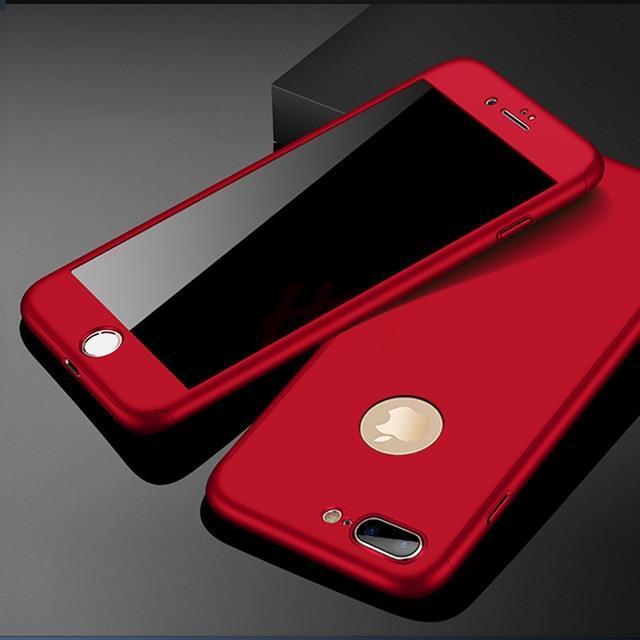 360 Full Protection Telefon Case til iPhone med Frontglasdæksel