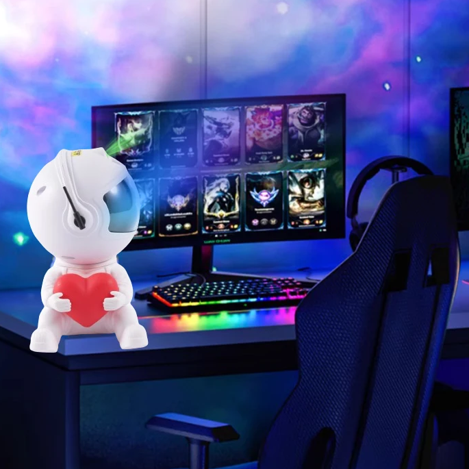 Kærlighed Astronaut Galakse Nattelys Projektor