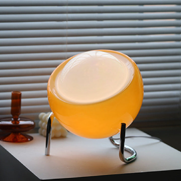 RETRO GLAS BORDLAMPE - ATMOSFÆRISK NORDISK NATTELYS
