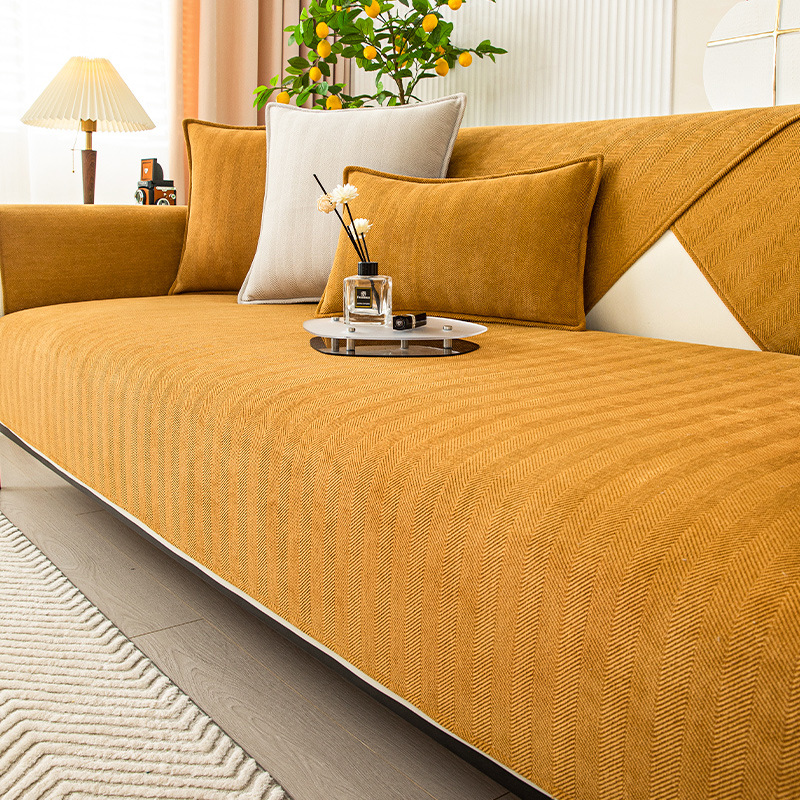 Herringbone Chenille Stof Møbelbeskytter Sofa Dække |