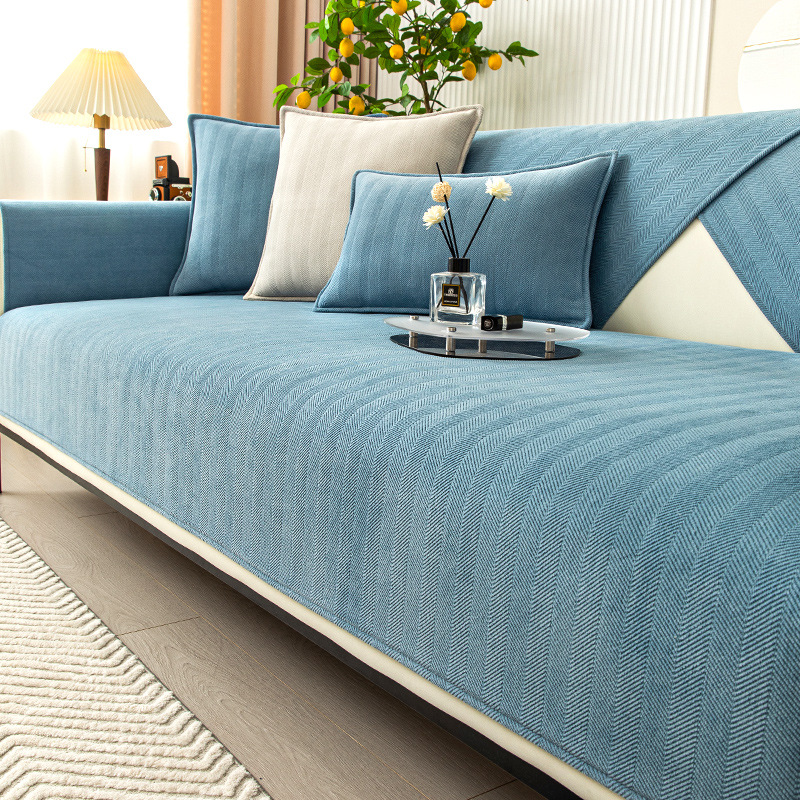 Herringbone Chenille Stof Møbelbeskytter Sofa Dække |