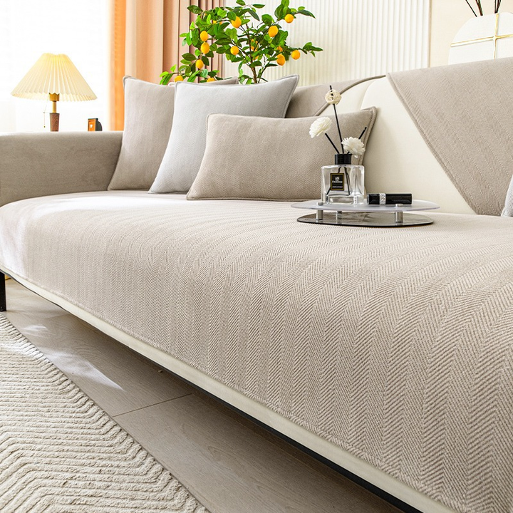 Herringbone Chenille Stof Møbelbeskytter Sofa Dække |