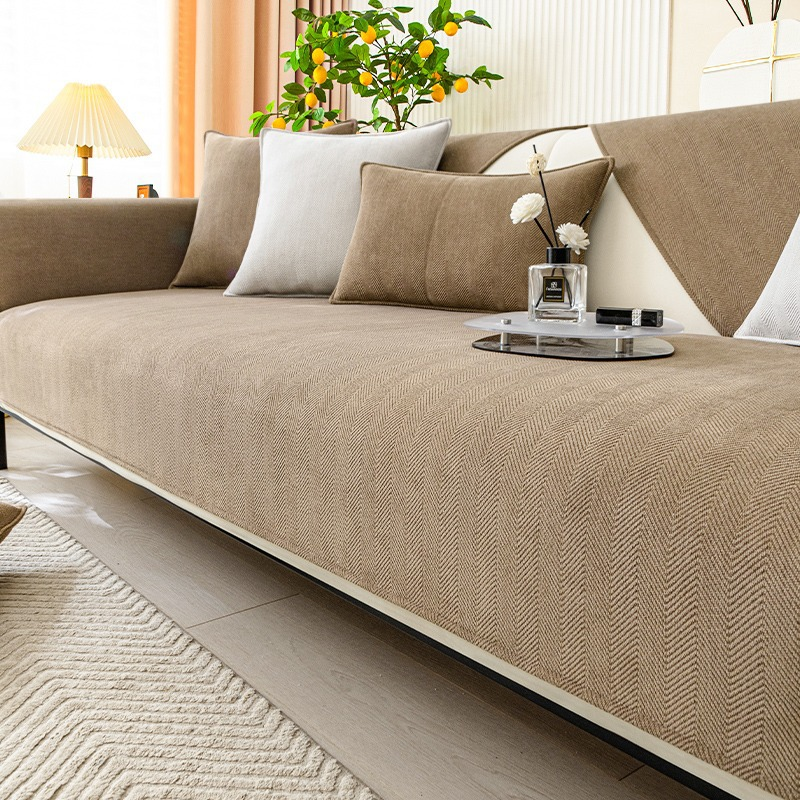 Herringbone Chenille Stof Møbelbeskytter Sofa Dække |