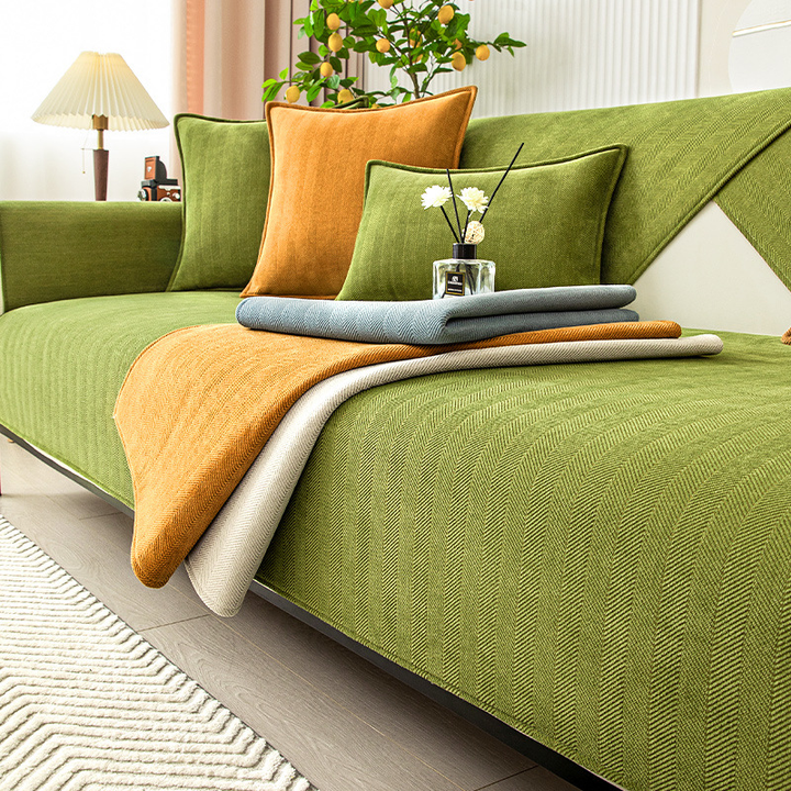 Herringbone Chenille Stof Møbelbeskytter Sofa Dække |