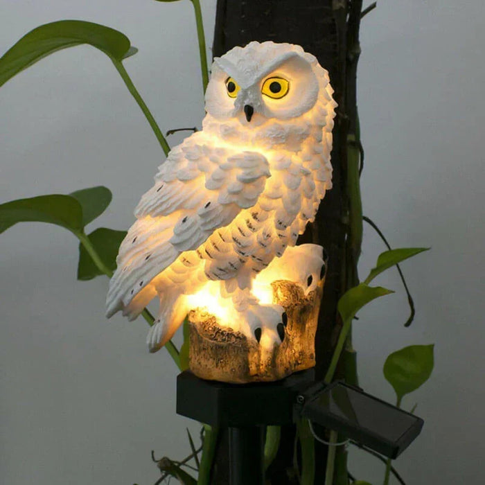 Solcelledrevet Uglehave Lampe - OwlGlow