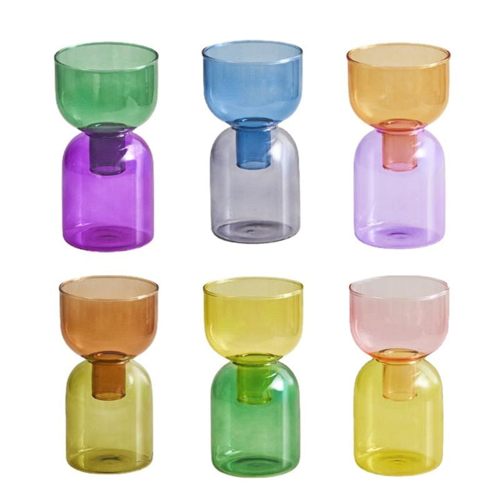 To-delt Mini Bud Vase Terrarium Sæt