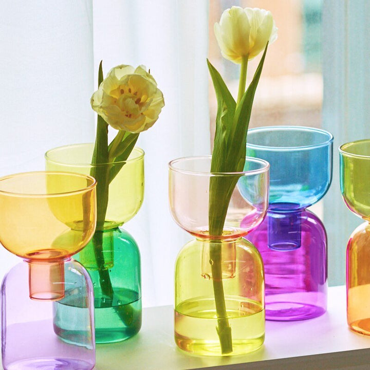 To-delt Mini Bud Vase Terrarium Sæt