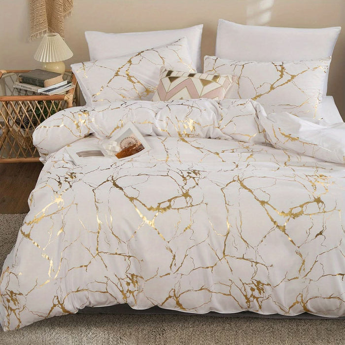 Marmor Design Duvet Cover Sæt til Moderne Soveværelse